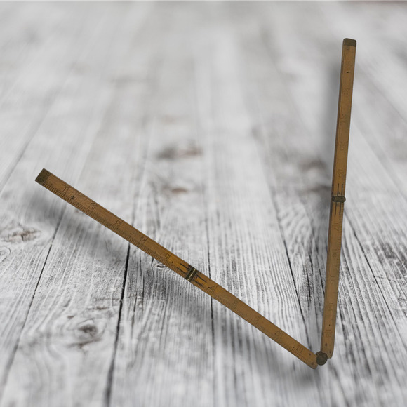 Vintage Antique Stanley No. 68 Folding Ruler Boxwood & Brass 24" Rule Ruler - Picture 2 of 6